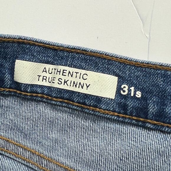Gap Authentic True Skinny Jeans Distressed Denim Size 31 Short - Picture 3 of 10
